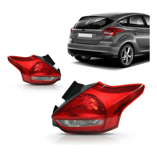 Par Lanterna Traseira Focus Hatch 2016 2017 2018 S/ Led Tyc