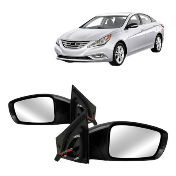 Par Retrovisor Sonata 2011 A 2014 Eletrico Retratil C Pisca