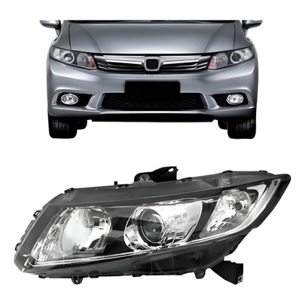 Farol Para Honda Civic 2012 2013 2014 2015 Manual