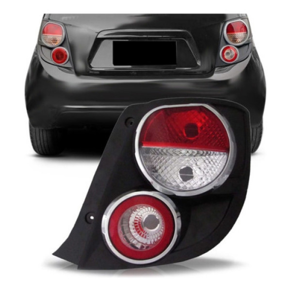 Lanterna Traseira Sonic 2012 A 2015 Hatch Aro Cromado
