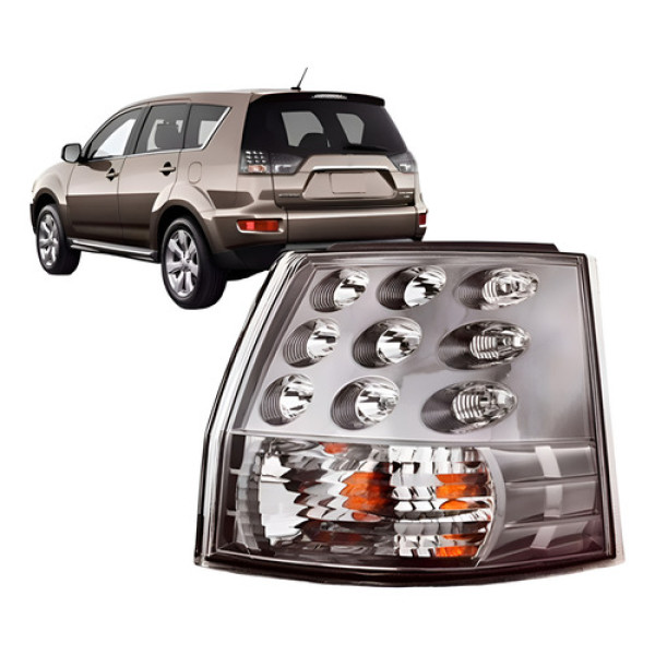Lanterna Traseira Outlander 2007 A 2012 Canto Com Led