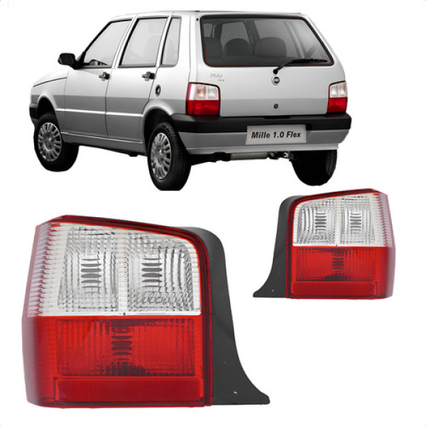 Lanterna Traseira Uno 2004 A 2013 Bicolor