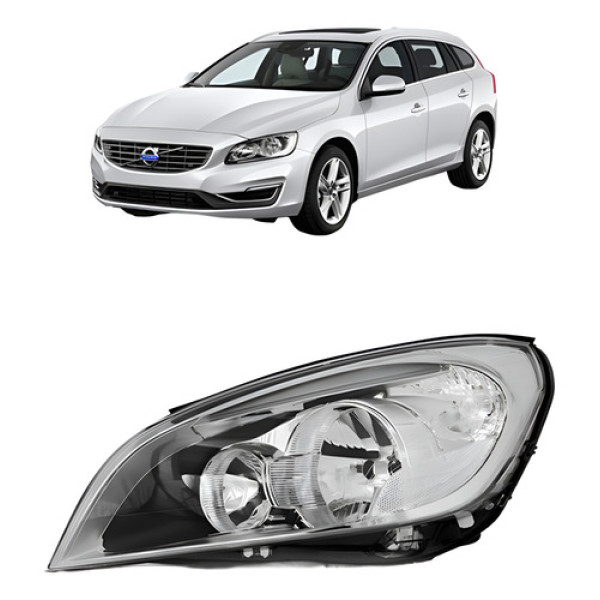 Farol Volvo V60 2011 2012 2013 Eletrico C/ Led Lado Esquerdo Esquerdo/motorista