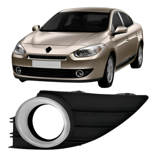 Moldura Milha Fluence 2010 2011 2012 2013 Aro Cromado