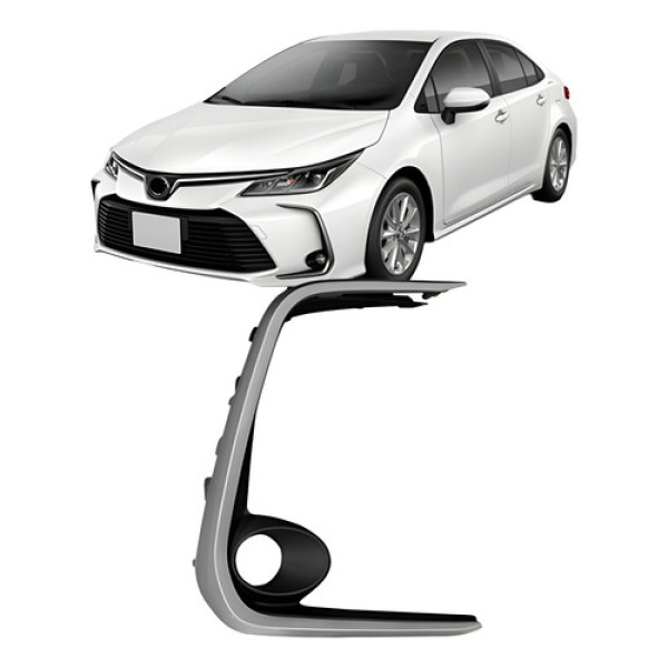 Moldura Milha Corolla 2020 2021 2022 C/ Moldura Cinza
