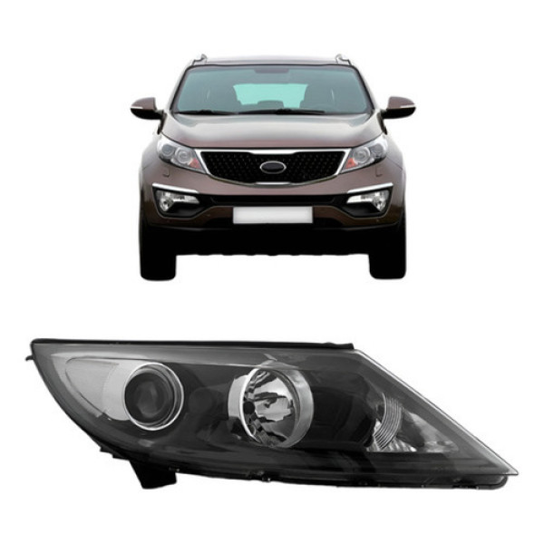 Farol Sportage 2011 2012 2013 Manual / Eletrico Sem Led