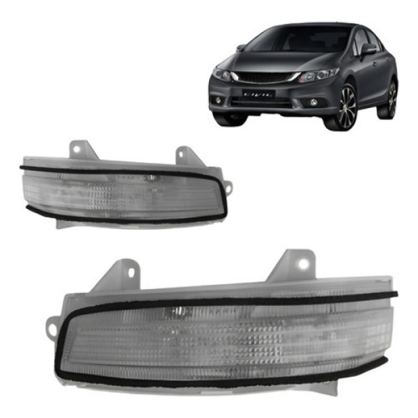 Par Pisca Retrovisor Civic 2012 2013 2014 2015 2016 Novo