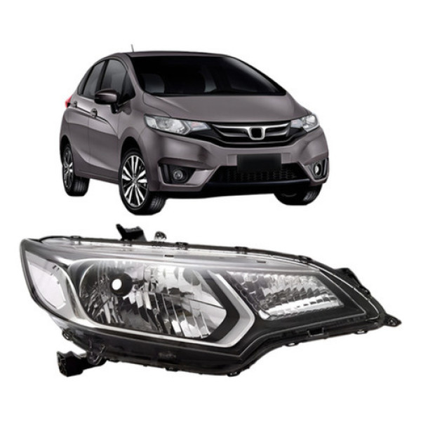 Farol Fit 2014 15 16 17 18 A 2021 Eletrico Com Motor Sem Led