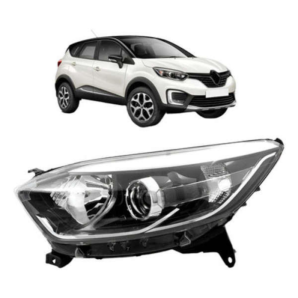 Farol Captur Intense Life Zen 2017 18 2019 Eletrico C/ Motor Esquerdo/motorista