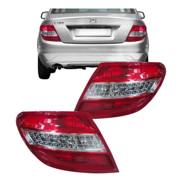 Lanterna Mercedes C180 Com Led 2012 2013 2014 Sedan