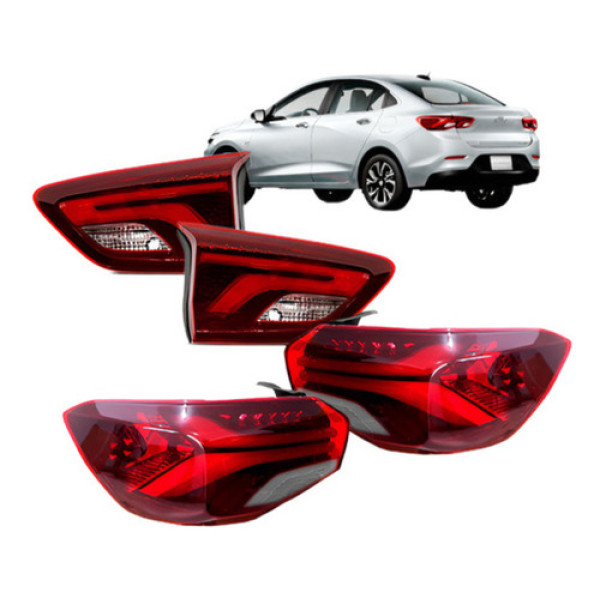 Kit Lanterna 04 Peças Onix Sedan Com Led 2020 A 2025