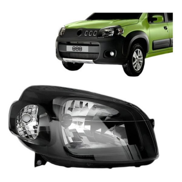 Farol Uno Way Sport 2011 2012 2013 2014 Fumê Preto  Tyc