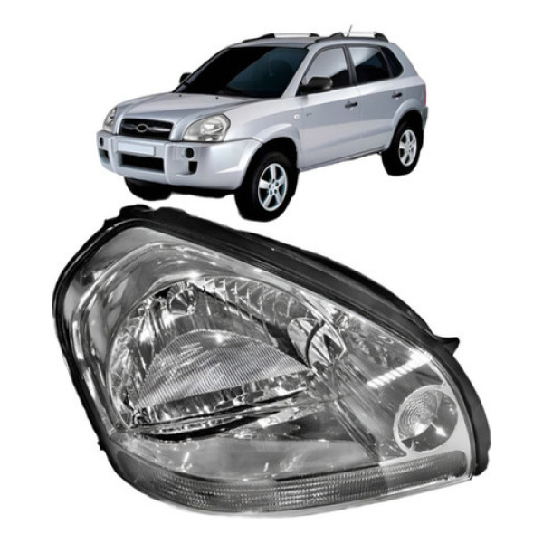Farol Tucson 2005 A 2016 Cromado Pisca Cristal