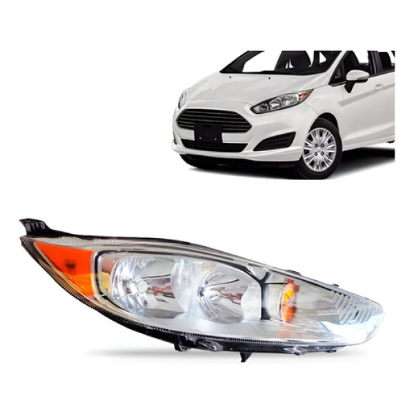 Farol New Fiesta Mexicano 13 14 15 16 Cromado Seta Âmbar