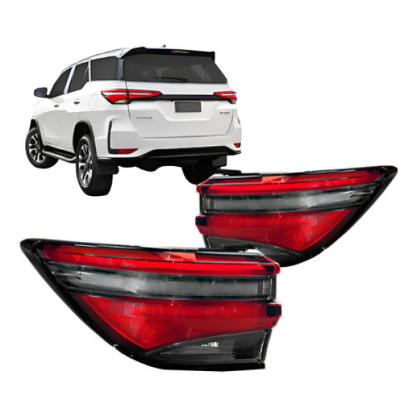 Par Lanterna Traseira Canto Hilux Sw4 2016 Até 2024 Ambos Lados Vermelho