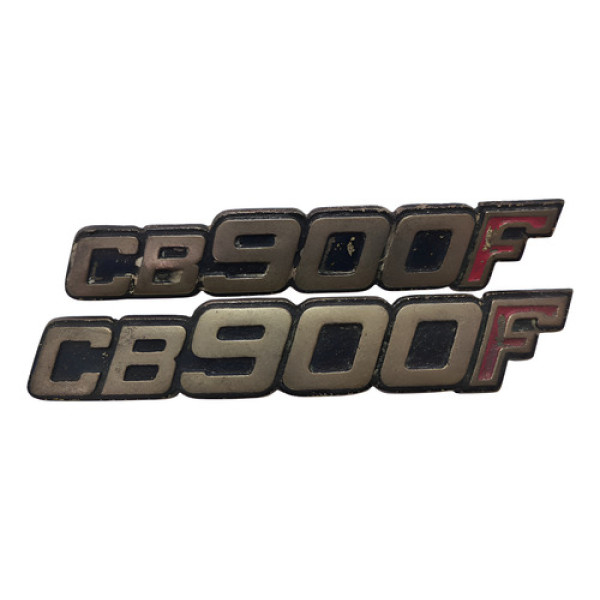 Par Emblema Honda Cb 900f Original Detalhes 54406 Dourado-escuro