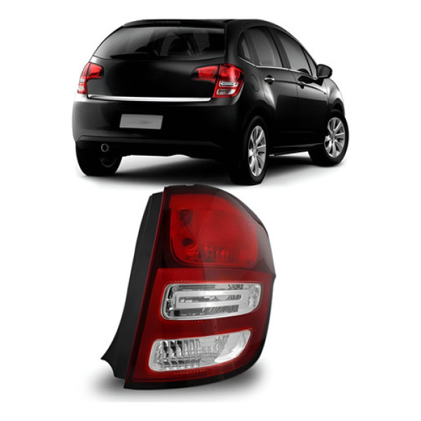 Lanterna Traseira C3 2013 2014 2015 2016 Bicolor