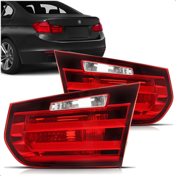 Par Lanterna Traseira Bmw Serie 3 2013 14 15 2016 Led Tampa Ambos Lados