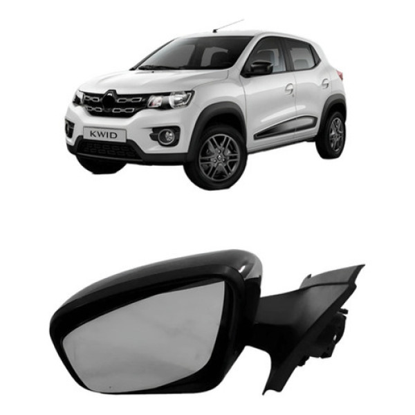 Retrovisor Elétrico C/ Capa Preta Kwid 2017 A 2023