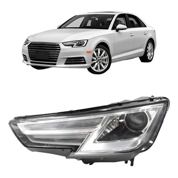 Farol Audi A4 2016 A 2019 Elétrico C/ Motor C/ Led Esquerdo/motorista