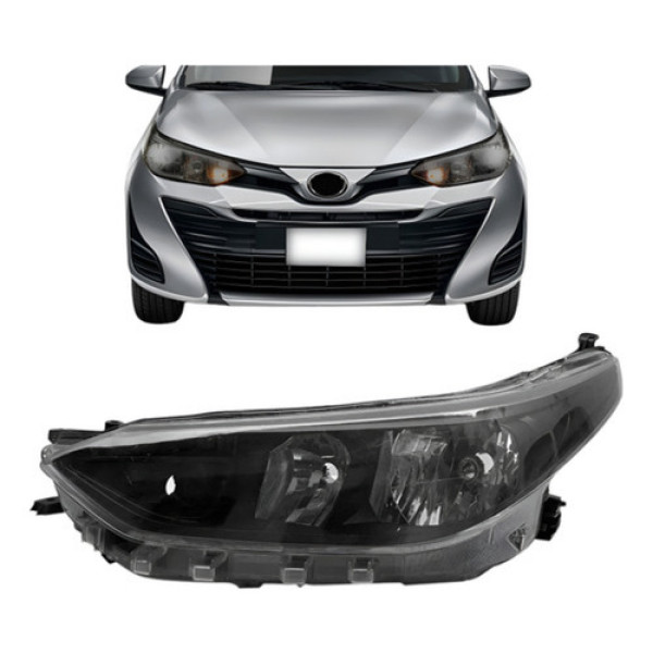 Farol Yaris 2018 2019 2020 2021 2022 Máscara Negra