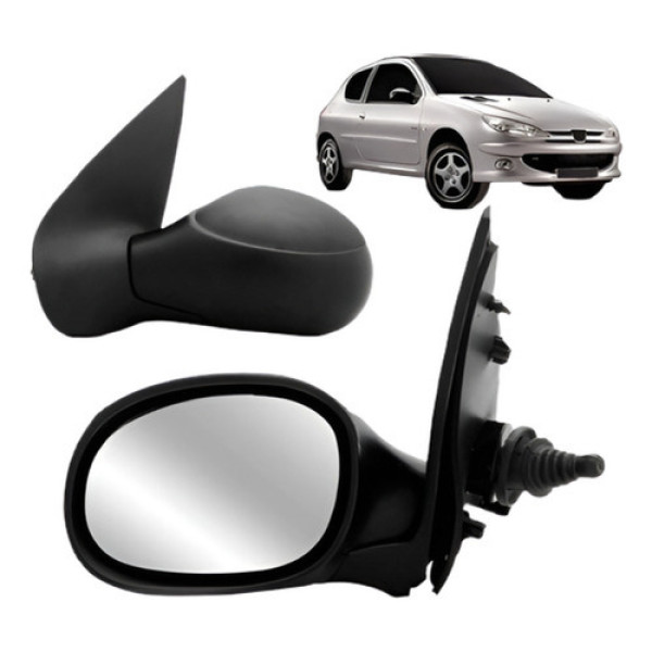 Par Retrovisor Para Peugeot 206 98 99 2000 A 09 C/ Controle