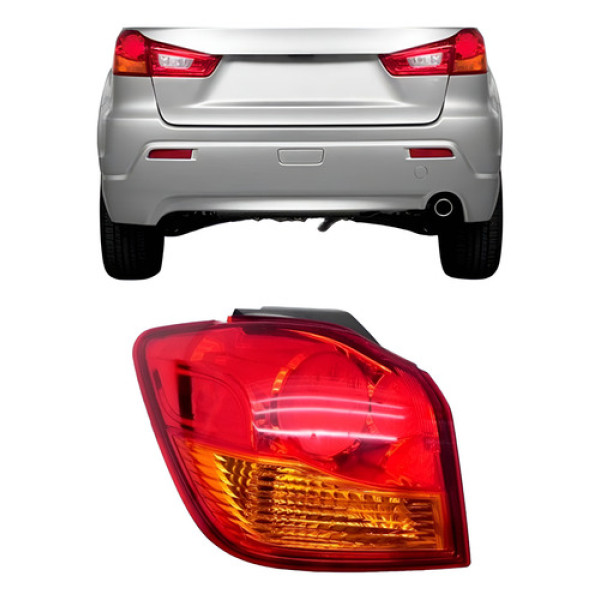 Lanterna Asx Mitsubishi Ano 2010 2011 2012 2013 14 Esquerdo Esquerdo/motorista Vermelho