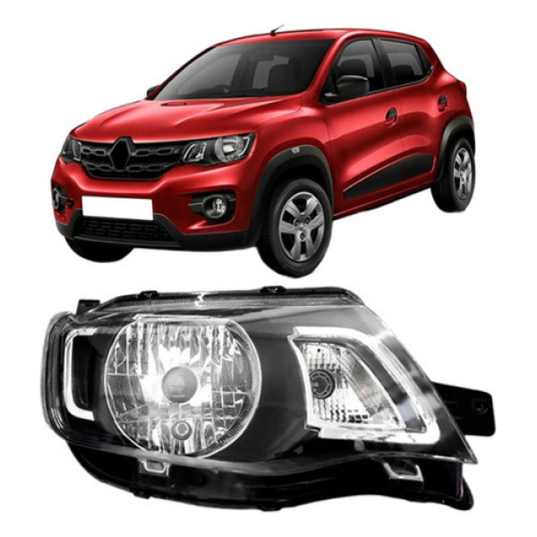 Farol Principal Renault Kwid 2017 2018 Regulagem Manual