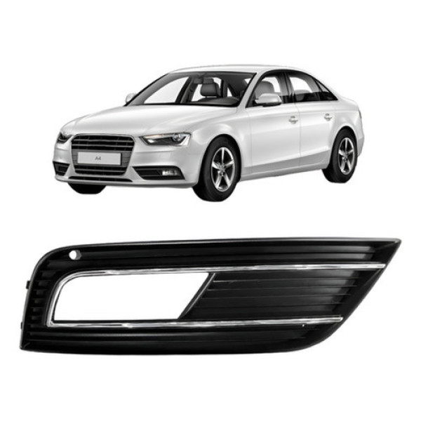 Moldura Milha Auxiliar Audi A4 2012 A 2015 Com Furo