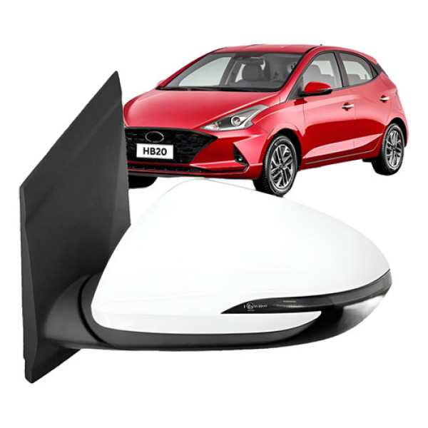 Retrovisor Externo Hb20 2020 2021 22 2023 Eletrico Com Pisca