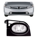 Farol Milha Auxiliar Civic Exs 2006 2007 2008 Com Moldura