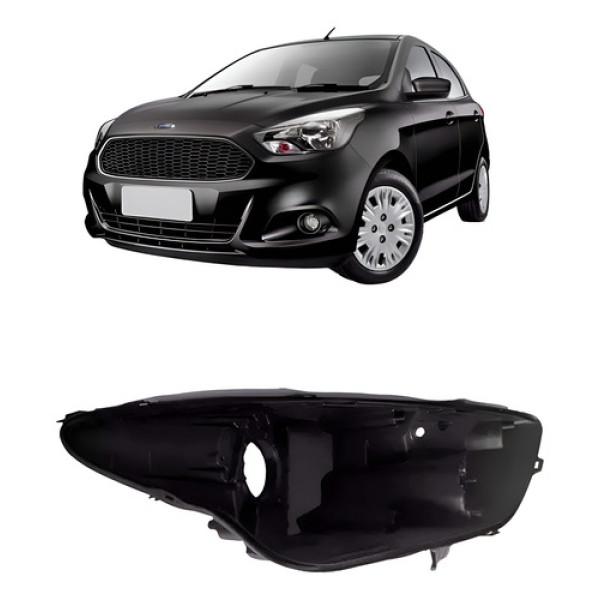 Carcaça Farol Dianteiro Para Ford Ka 2019 2020 2021 2022