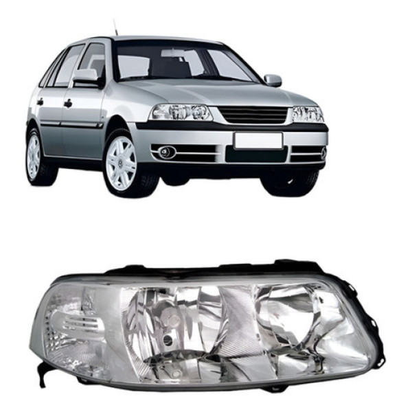 Farol Gol 1999 2000 2001 2002 2003 A 2005 Foco Duplo Cromado