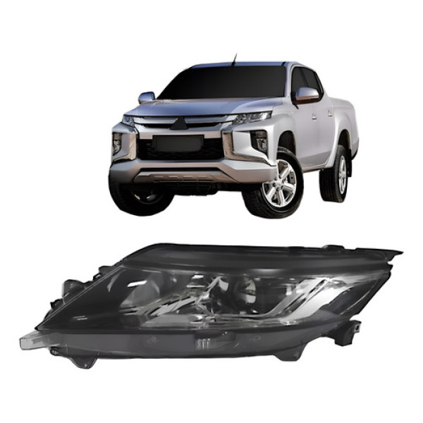 Farol L200 2021 A 24 Elétrico Com Motor Sem Led Tyc Esquerd