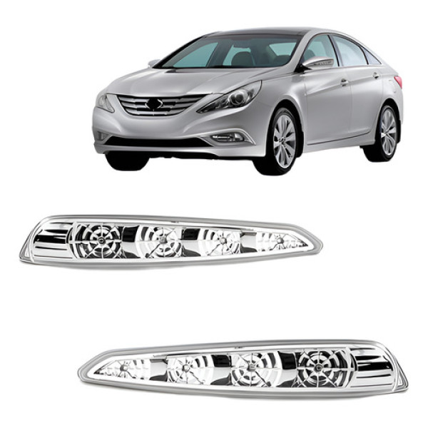 Par Pisca Retrovisor Para Hyundai Sonata 2011 Até 2014