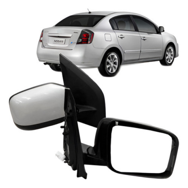 Par Retrovisor Sentra 2010 A 2012 Elétrico (cabeça Quadrad