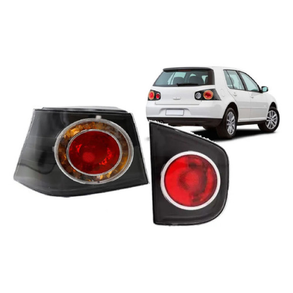 Kit Lanterna Traseira Esquerda Golf 2008 A 2012 Fume Canto