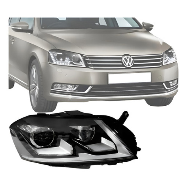Farol Passat C/led Projetor 2011 2012 2013 2014 Depo Direito Direito/passageiro