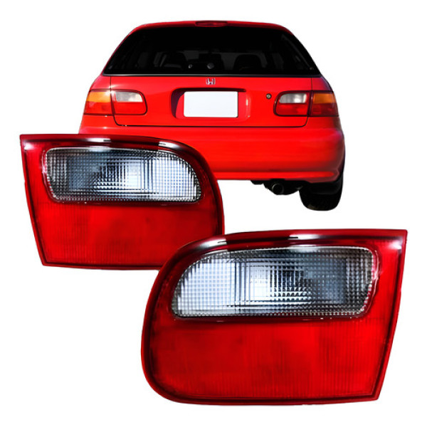 Par Lanterna Traseira Civic Hatch 1992 93 94 95 Tampa Malas Vermelho