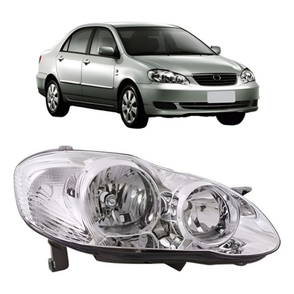 Corolla 2003 A 2004 Farol Completo Principal Toyota