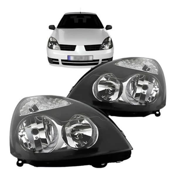 Farol Clio 2003 04 2005 2006 2007 2008 A 2012 Preto