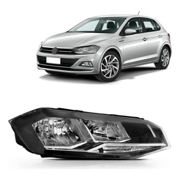Farol Polo Virtus 2018 2019 2020 Com Friso Cromado