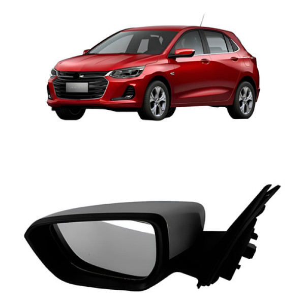 Retrovisor C/ Controle E Capa Primer Onix 2020 A 2022