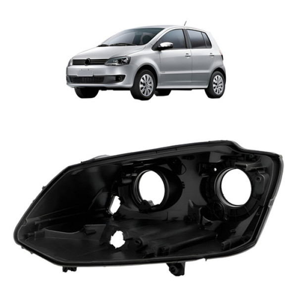 Carcaça Farol Dianteiro Fox 2010 11 12 13 2014 Duplo.