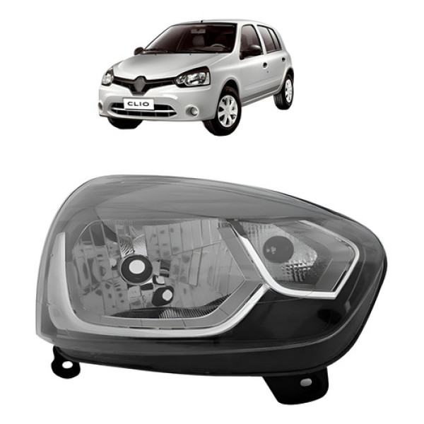 Farol Clio 2013 2014 2015 2016 Manual Máscara Negra
