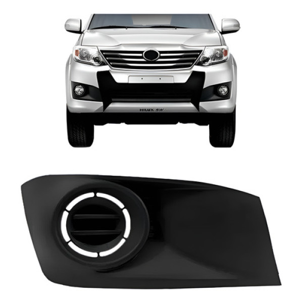 Grade Moldura Milha Hilux Sw4 2012 A 2016 Sem Furo