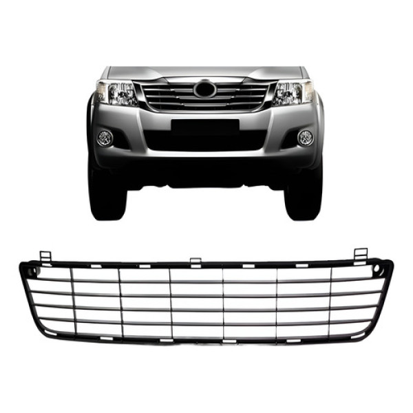 Grade Central Parachoque Hilux Sw4 2012 A 2015 Inferior Preto