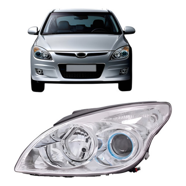 Farol I30 2008 A 2011 Cromado