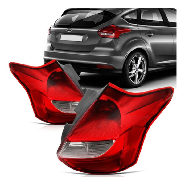 Par Sinaleira Traseira Ford Focus Hatch 2014 2015 Tyc S/ Led