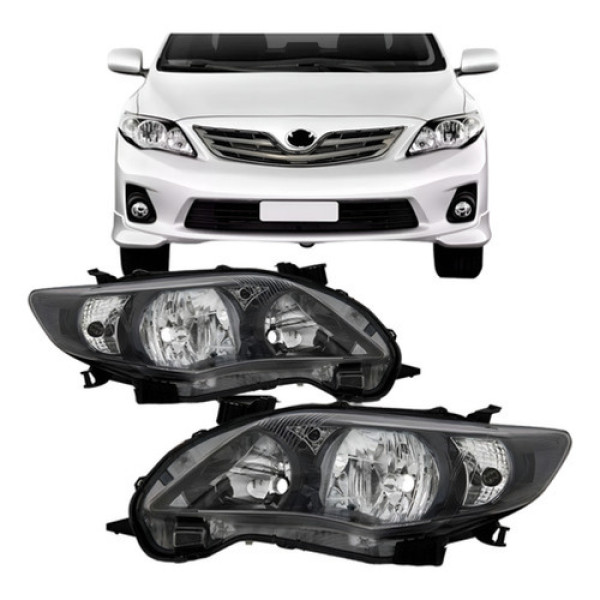 Par Farol Corolla 2012 2013 2014 Máscara Negra Ambos Lados